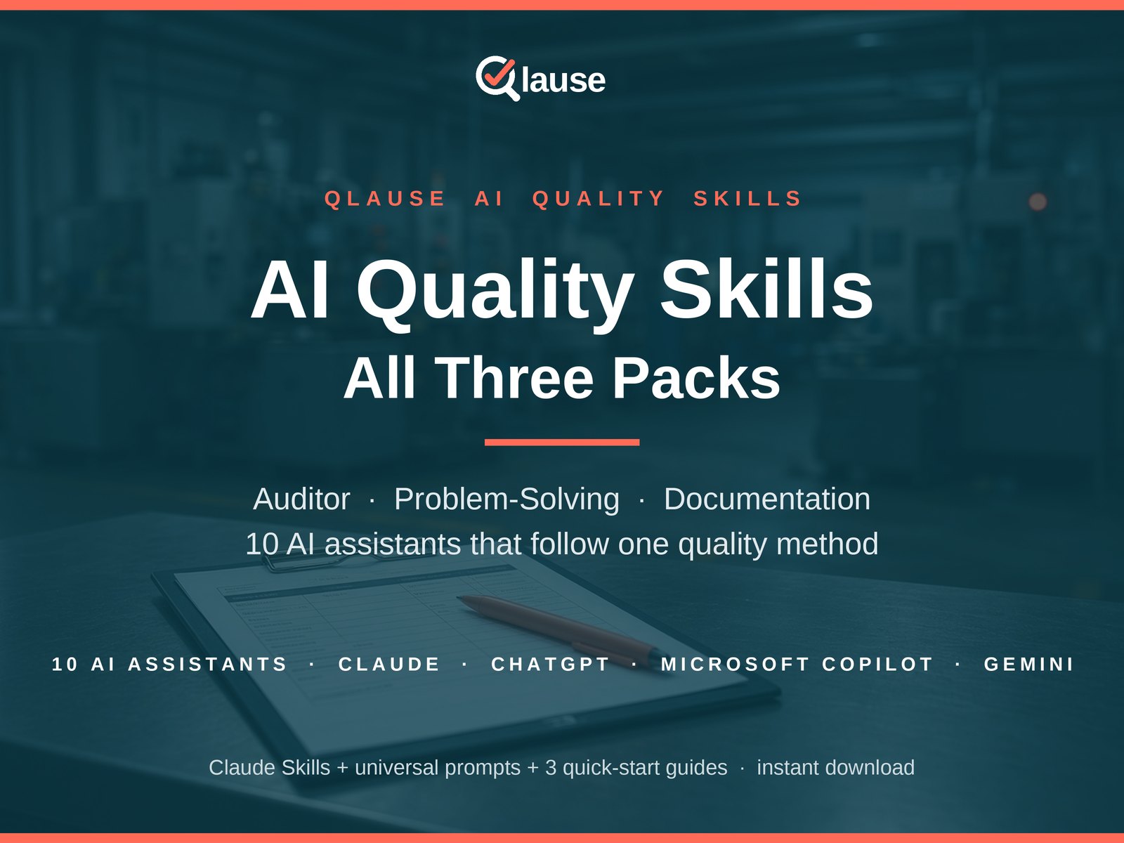 AI Quality Skills — all three packs, ten AI assistants